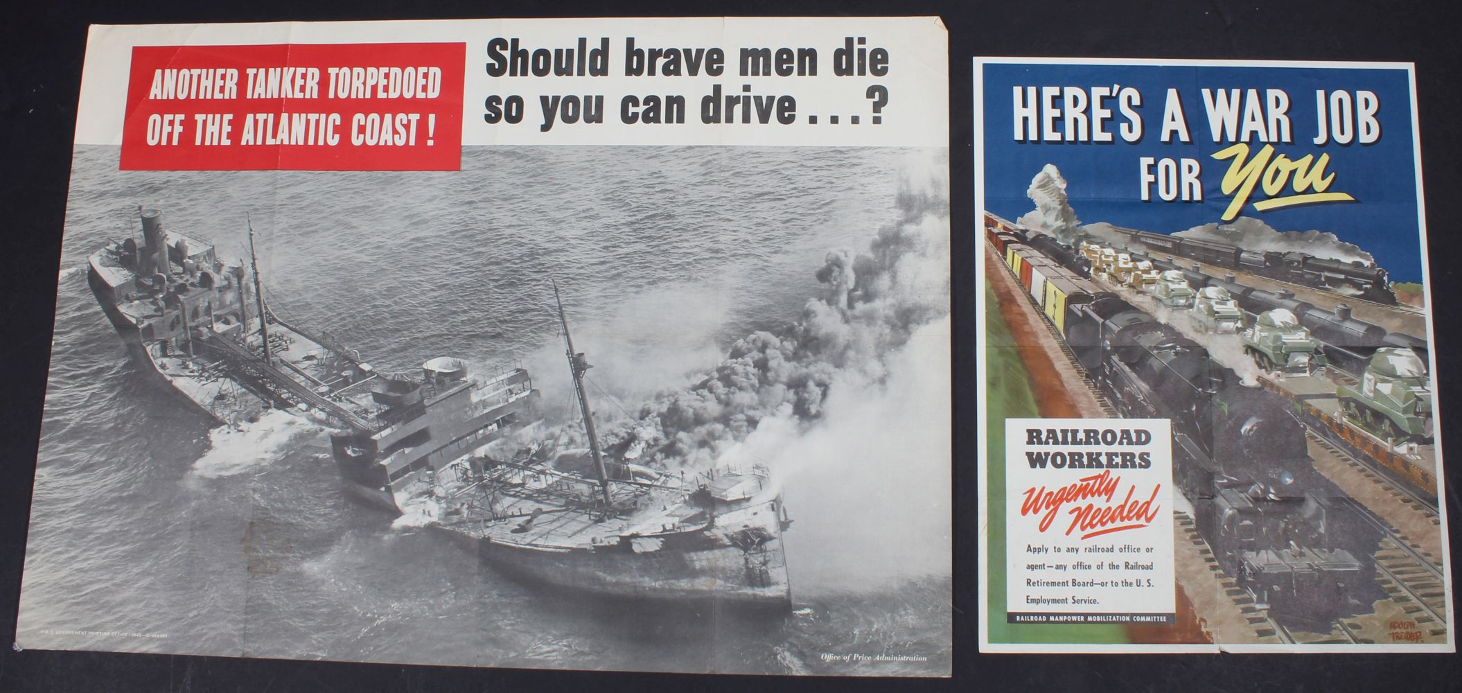 TWO WORLD WAR TWO WAR EFFORT SUPPORT POSTERS