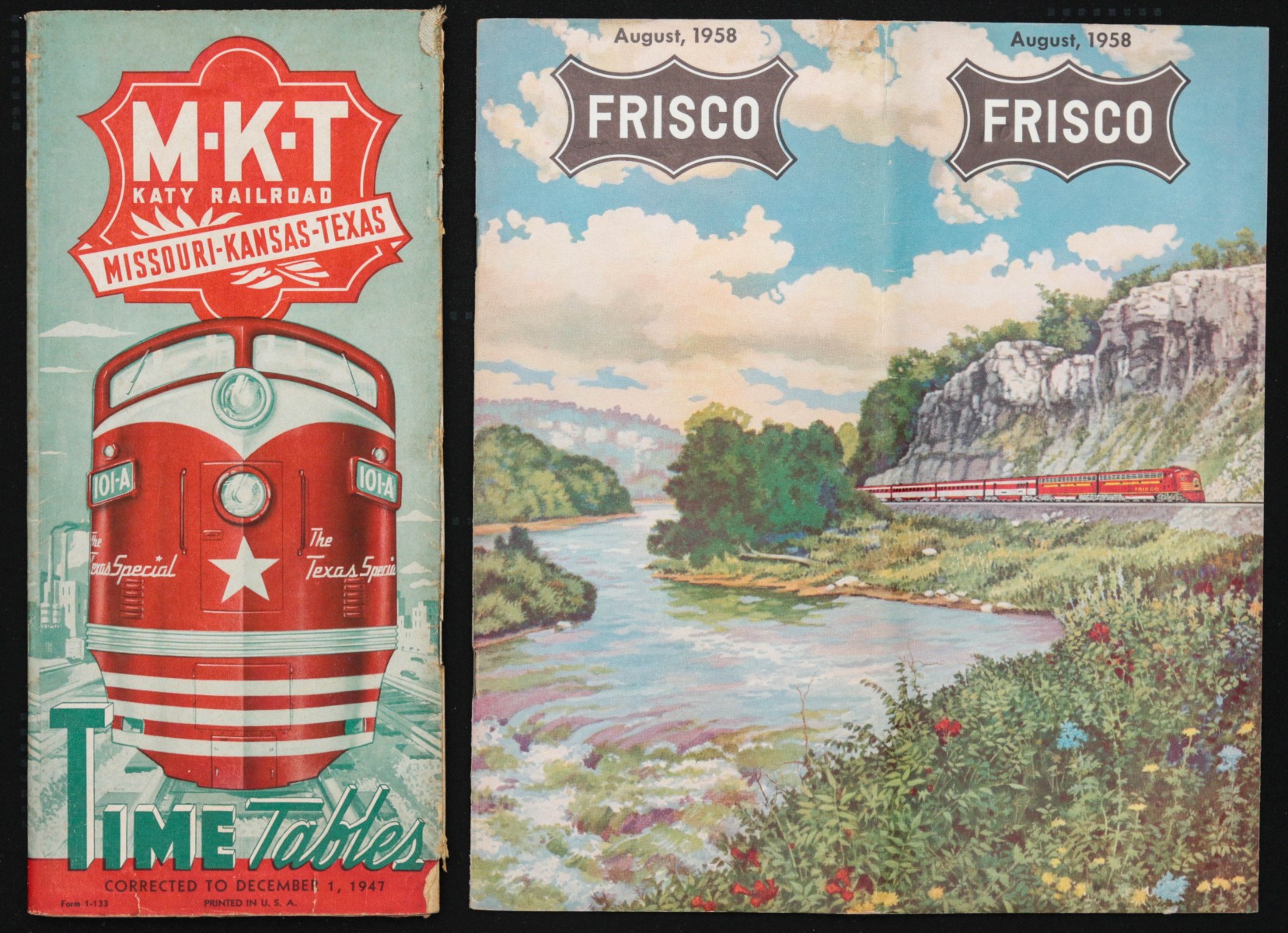 A COLLECTION OF FRISCO RAILROAD TIME TABLES, BROCHURES