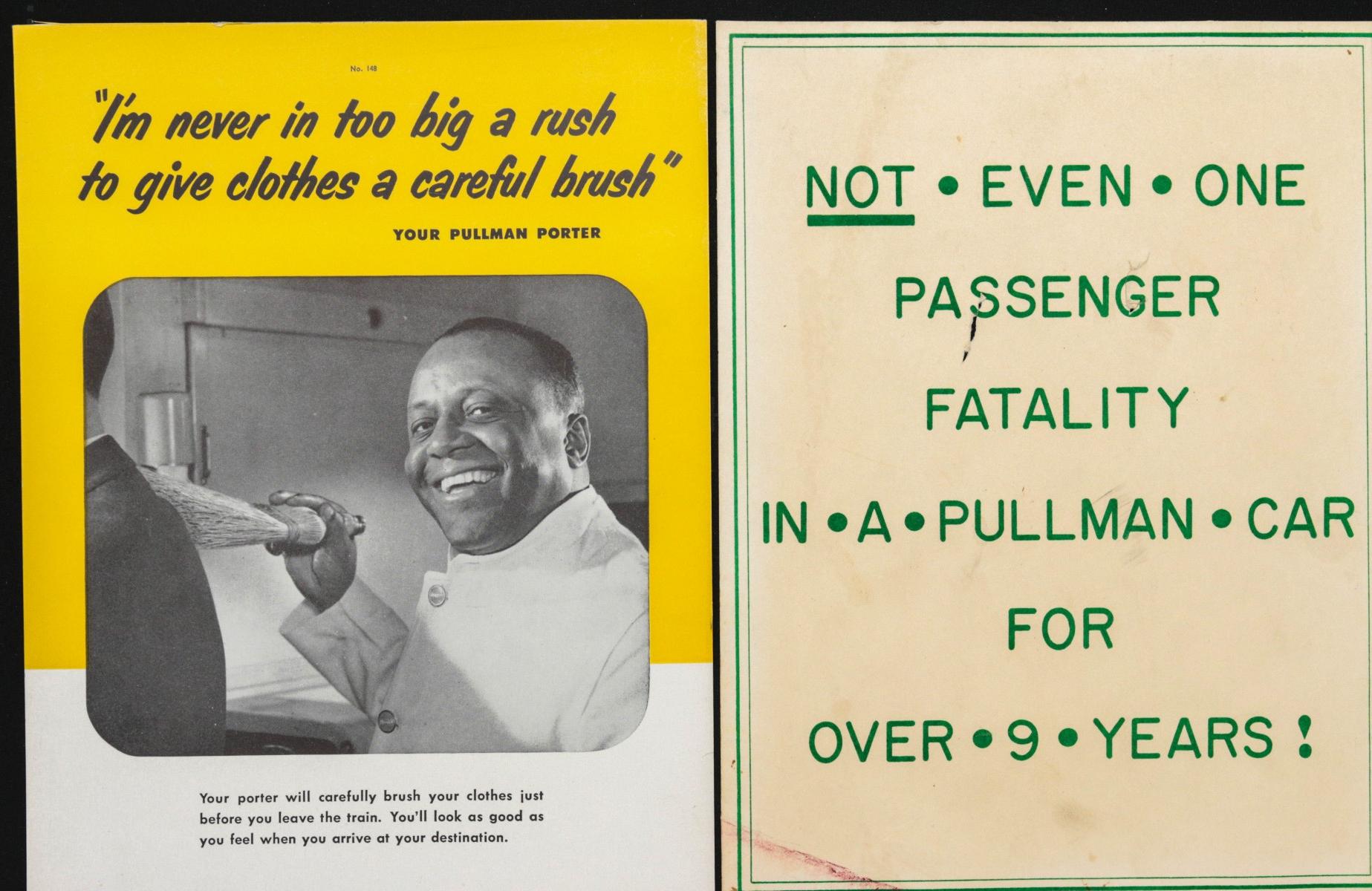A COLLECTION OF PULLMAN TRAVEL BROCHURES AND SIGNS