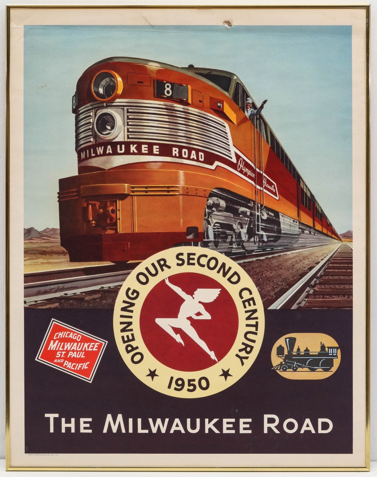 POSTER FOR THE OLYMPIAN HIAWATHA ON THE MILWAUKEE ROAD