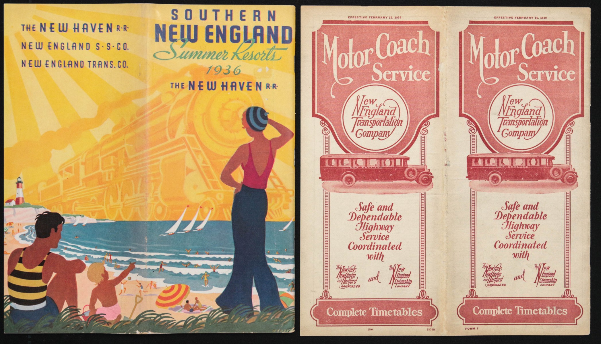 A COLLECTION OF N.Y.&N.H. TIME TABLES AND BROCHURES