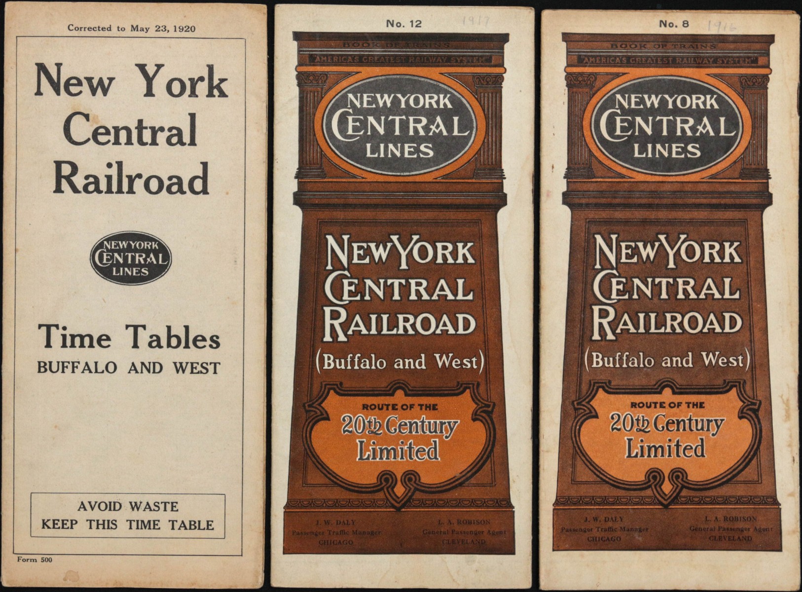 A COLLECTION OF NEW YORK CENTRAL LINES PAPER EPHEMERA