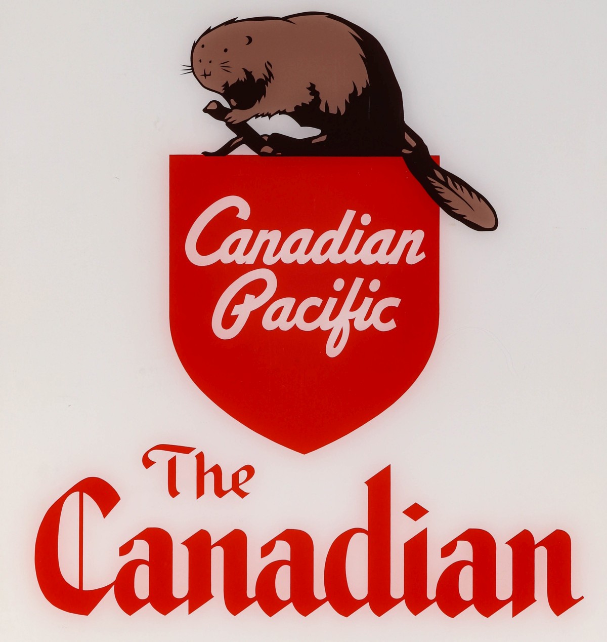 A CANADIAN PACIFIC DRUMHEAD INSERT FOR 'THE CANADIAN'