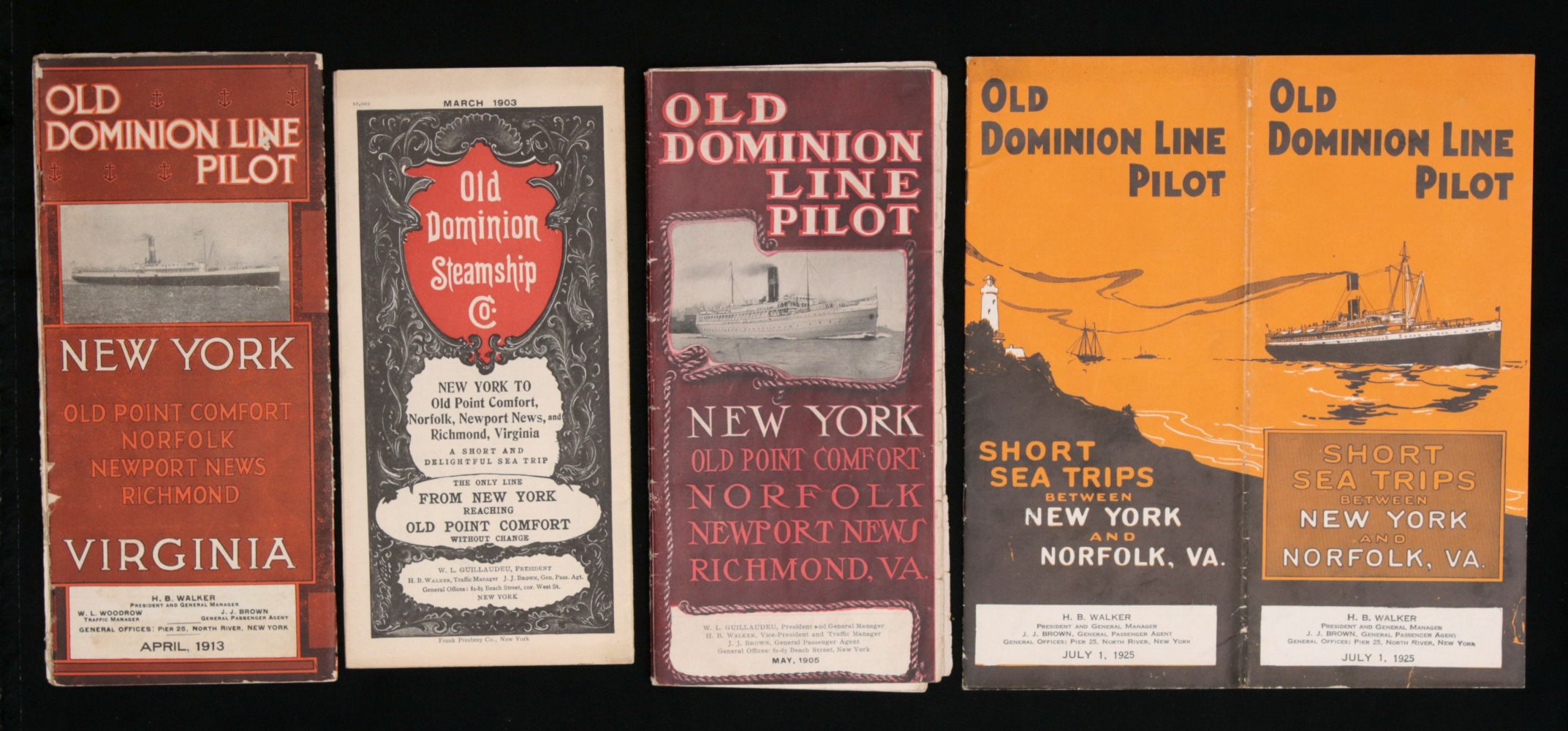 A COLLECTION OF OLD DOMINION STEAMSHIP LINE BROCHURES