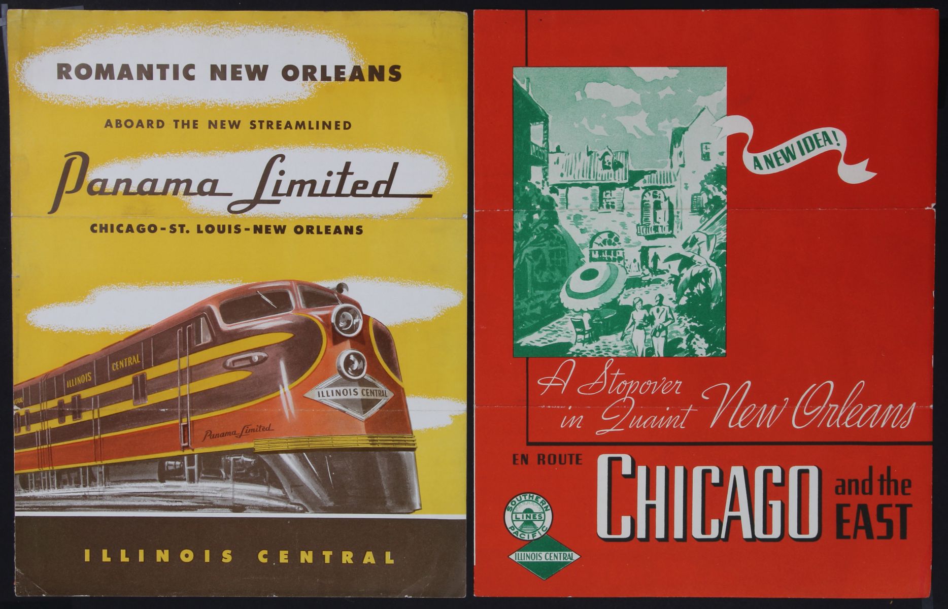 EARLY TO MID 20TH CENT ILLINOIS CENTRAL RR EPHEMERA