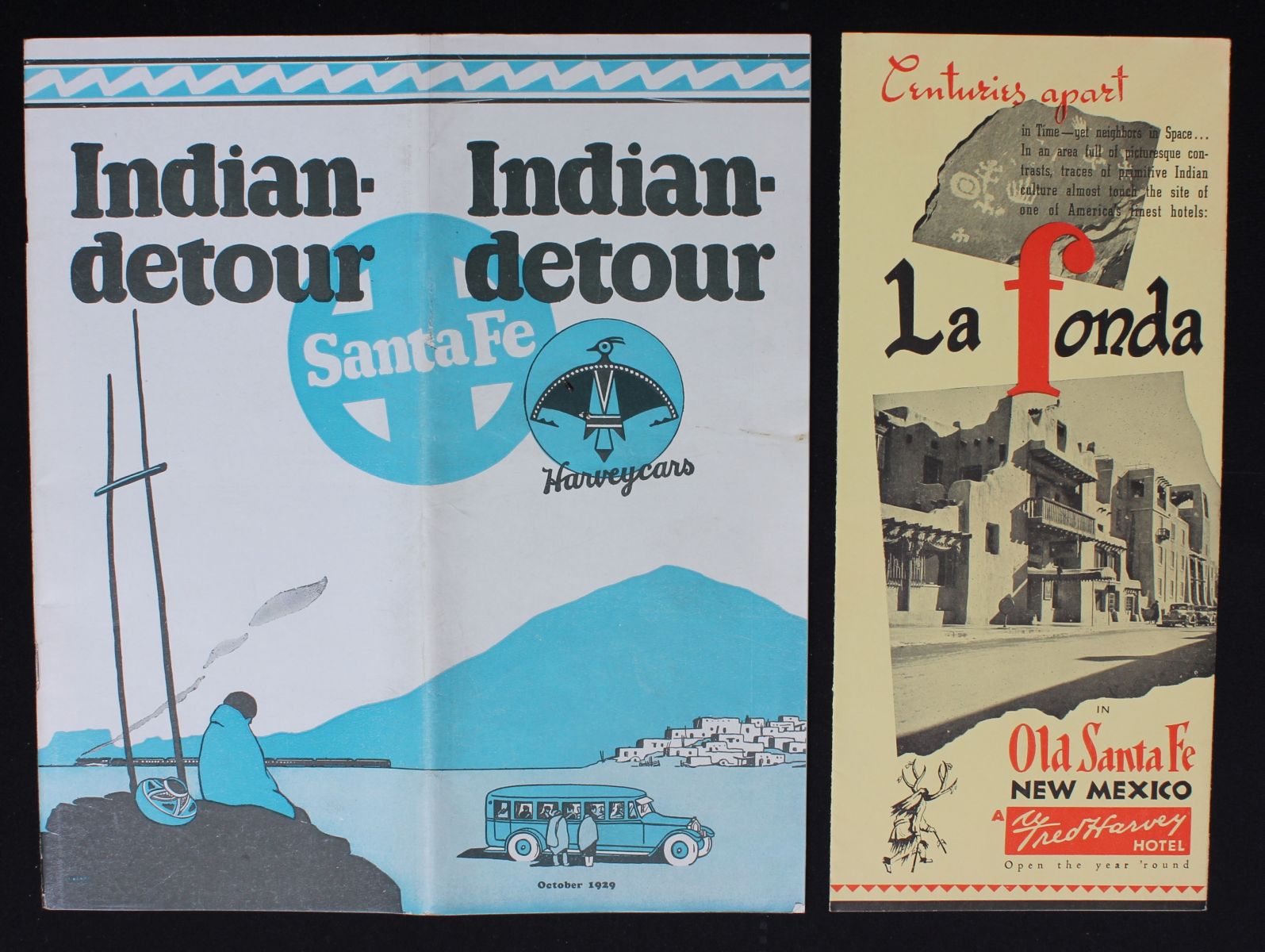 A COLLECTION OF GOOD SANTA FE TRAIN AND BUS BROCHURES