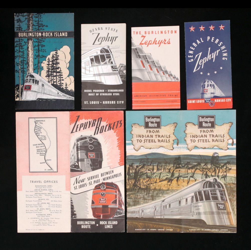 A COLLECTION OF THE BURLINGTON ROUTE ZEPHYR EPHEMERA