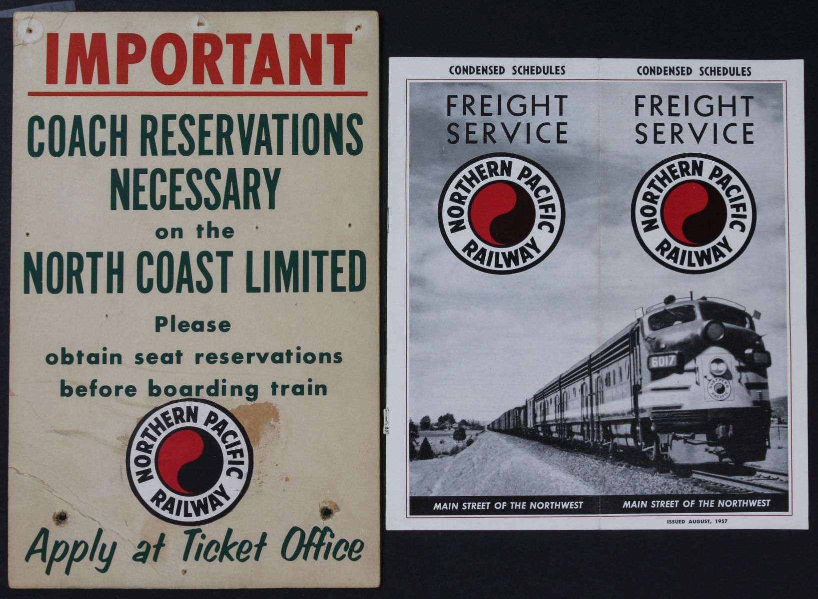 A COLLECTION OF NORTHERN PACIFIC RAILROAD EPHEMERA