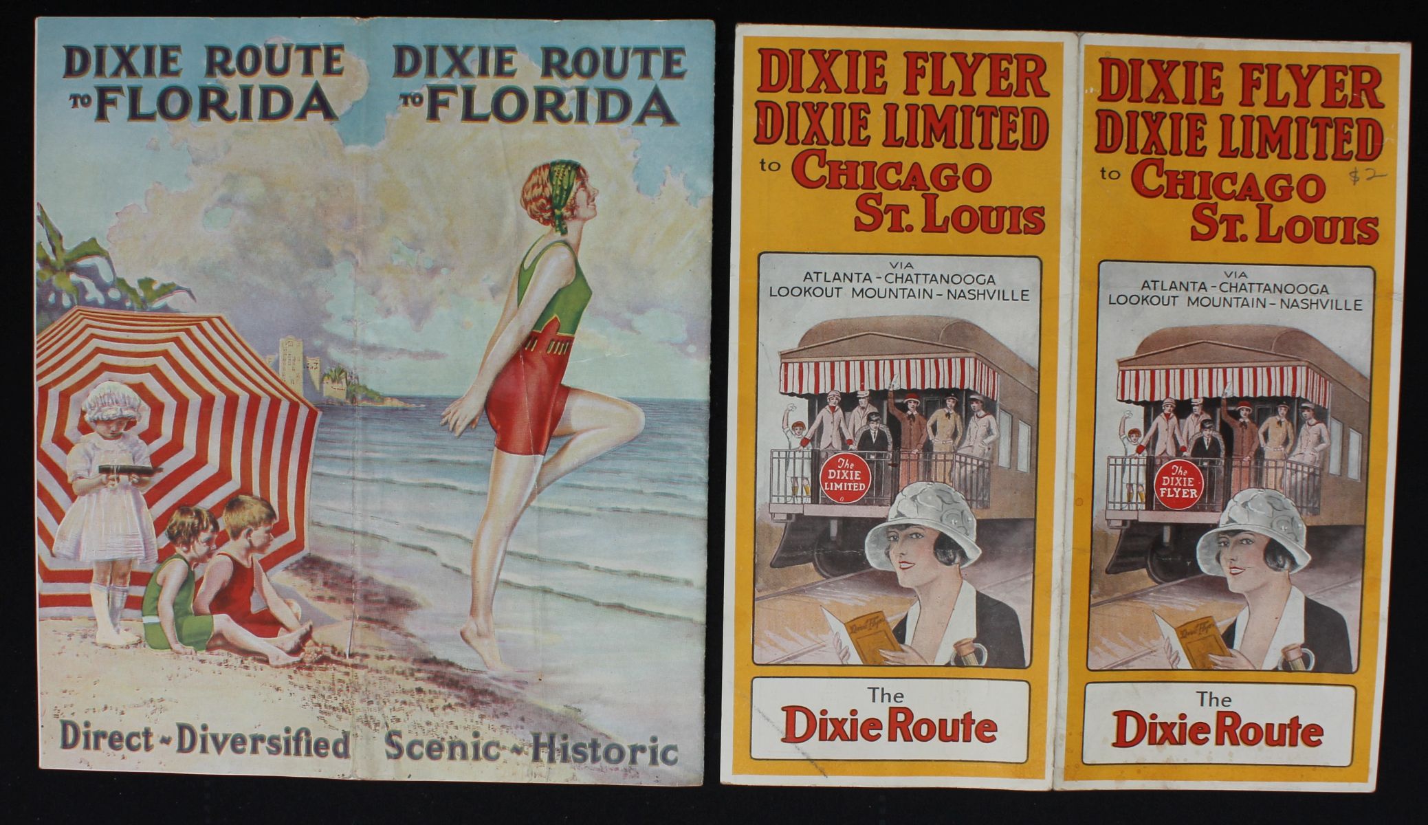 A COLLECTION OF EPHEMERA FOR THE DIXIE ROUTE RAIL LINES