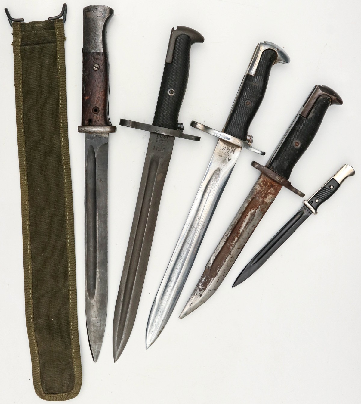 A COLLECTION OF GERMAN AND AMERICAN BAYONETS