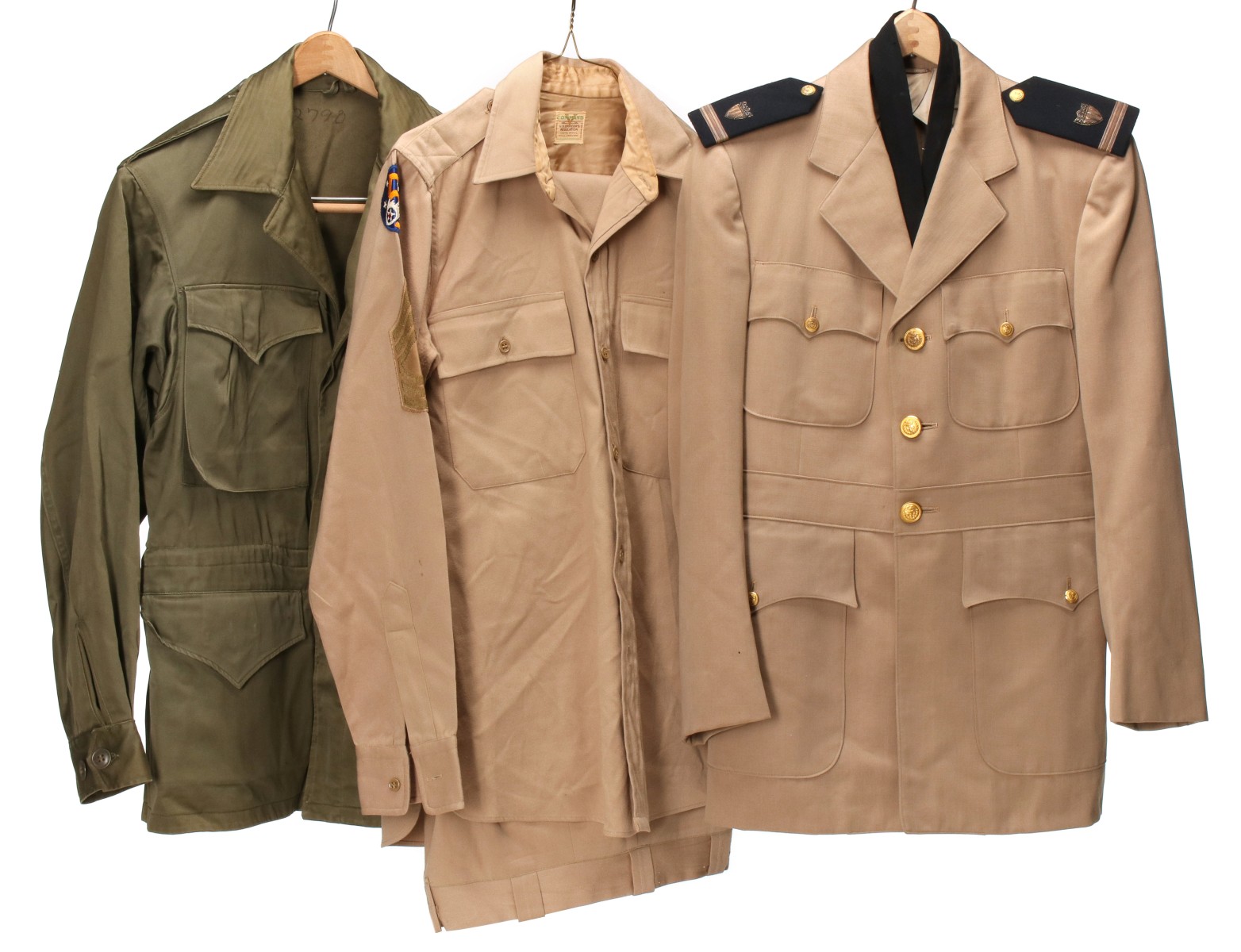 ARMY, AAF, COAST GUARD, USMC AND OTHER WWII UNIFORMS