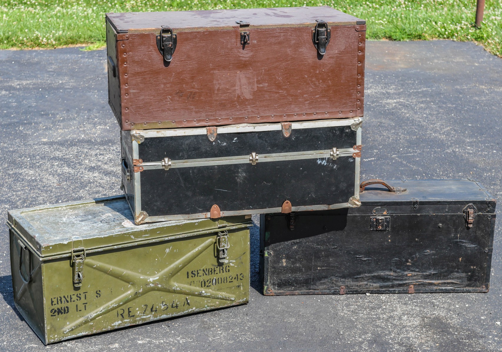 WWII ERA FOOT LOCKERS AND TRUNKS