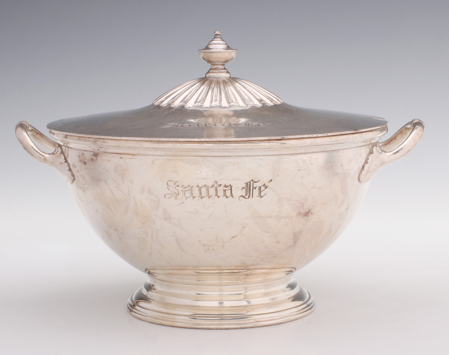 AT&SF RR SANTA FE SILVER PLATED 32-oz. TUREEN WITH LID