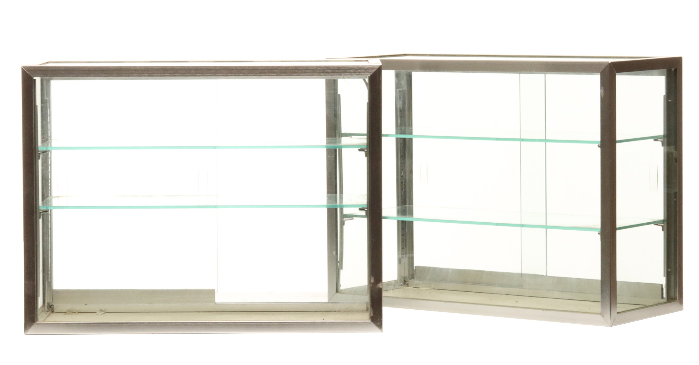 TWO CONTEMPORARY DISPLAY CABINETS