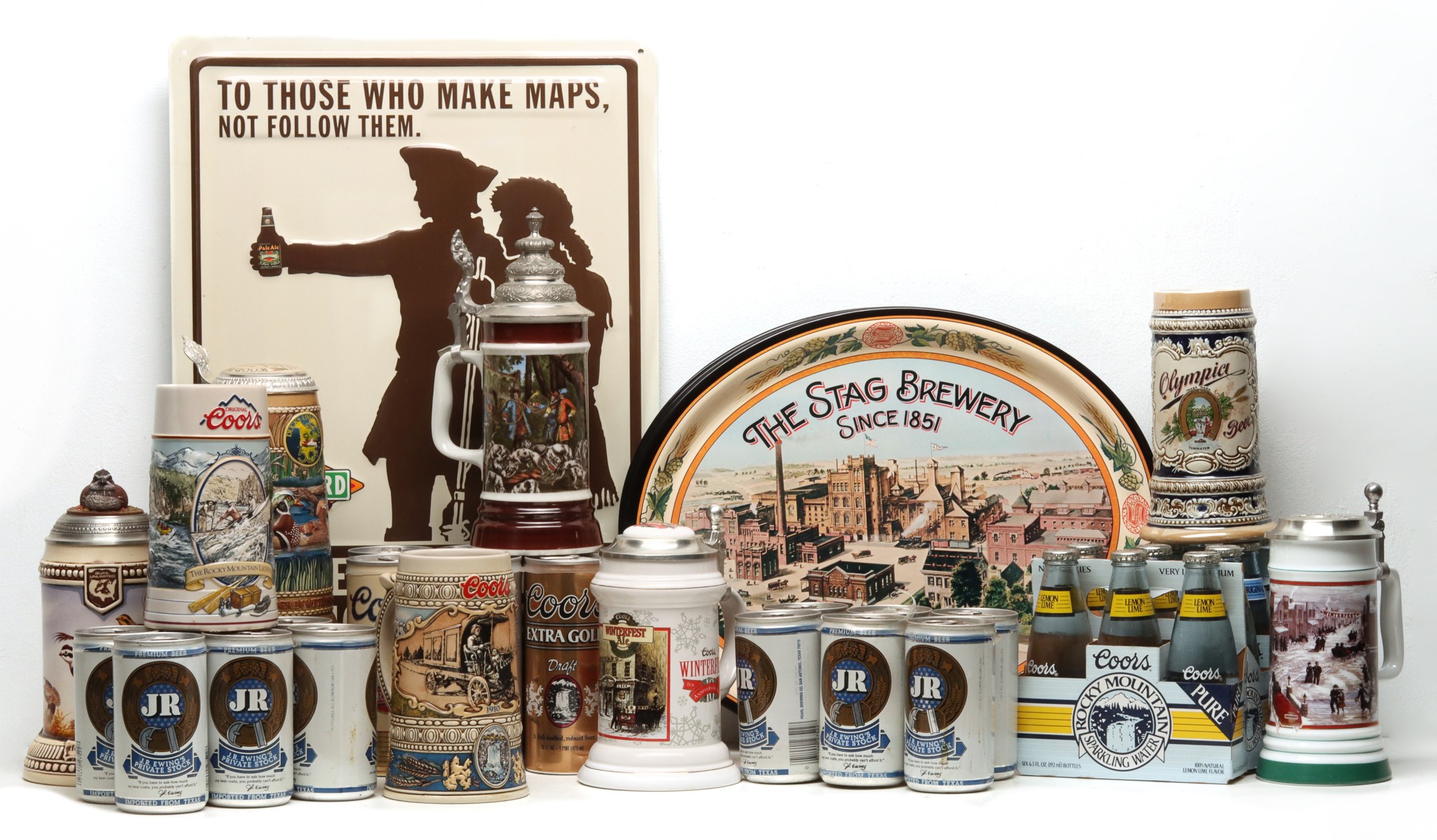 STEINS, TRAYS, ADVERTISING AND MORE VINTAGE BREWERIANA