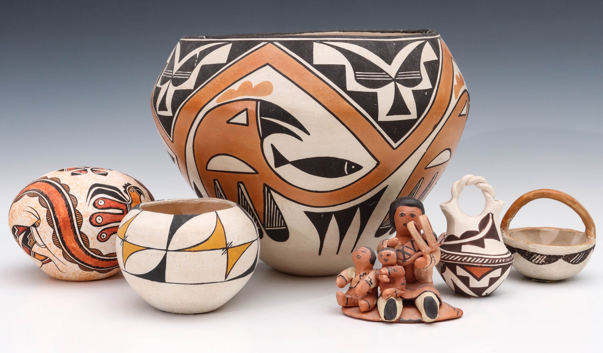 A COLLECTION OF ACOMA PUEBLO POTTERY