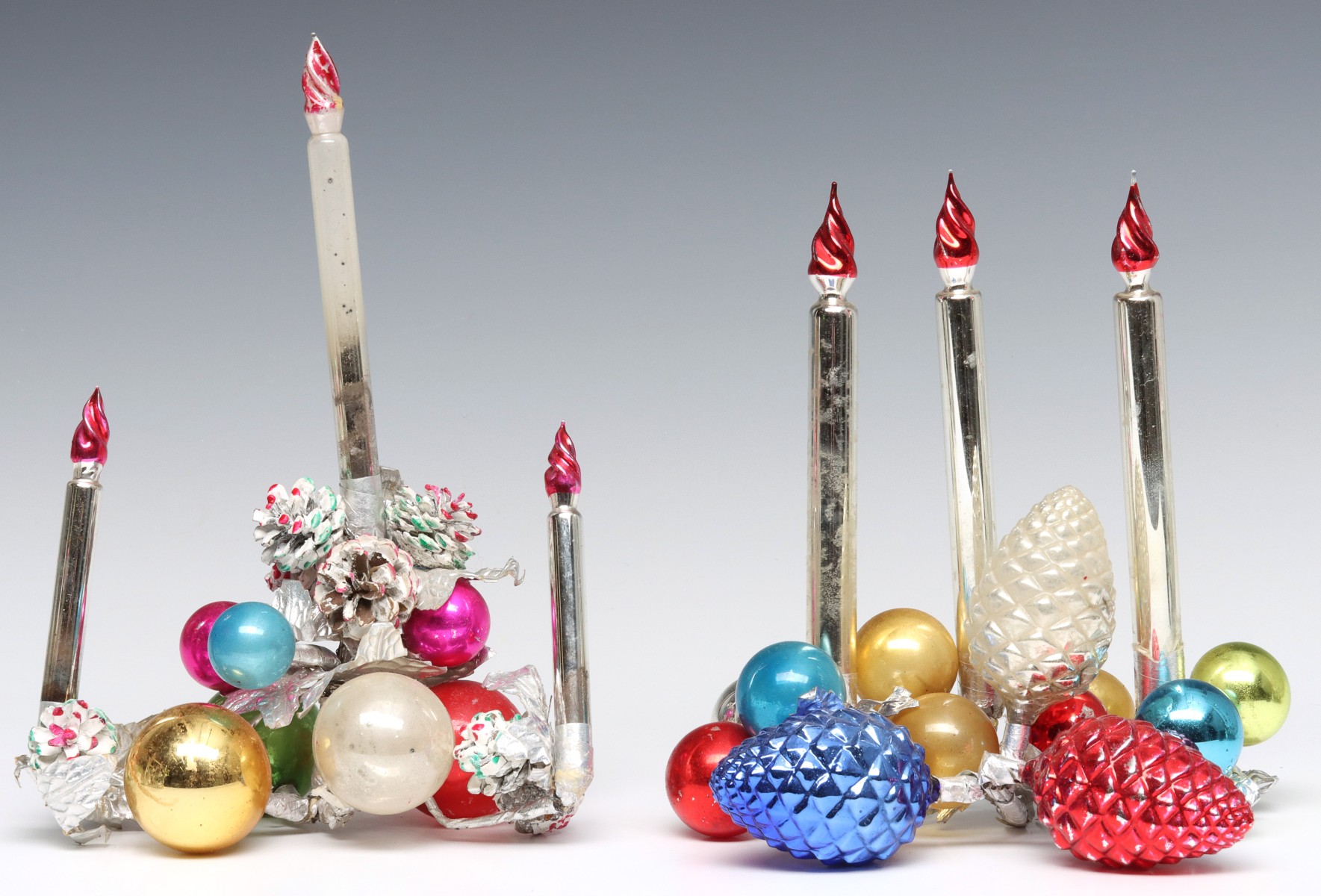 MERCURY GLASS CANDLES AND OTHER COLLECTIBLE CHRISTMAS