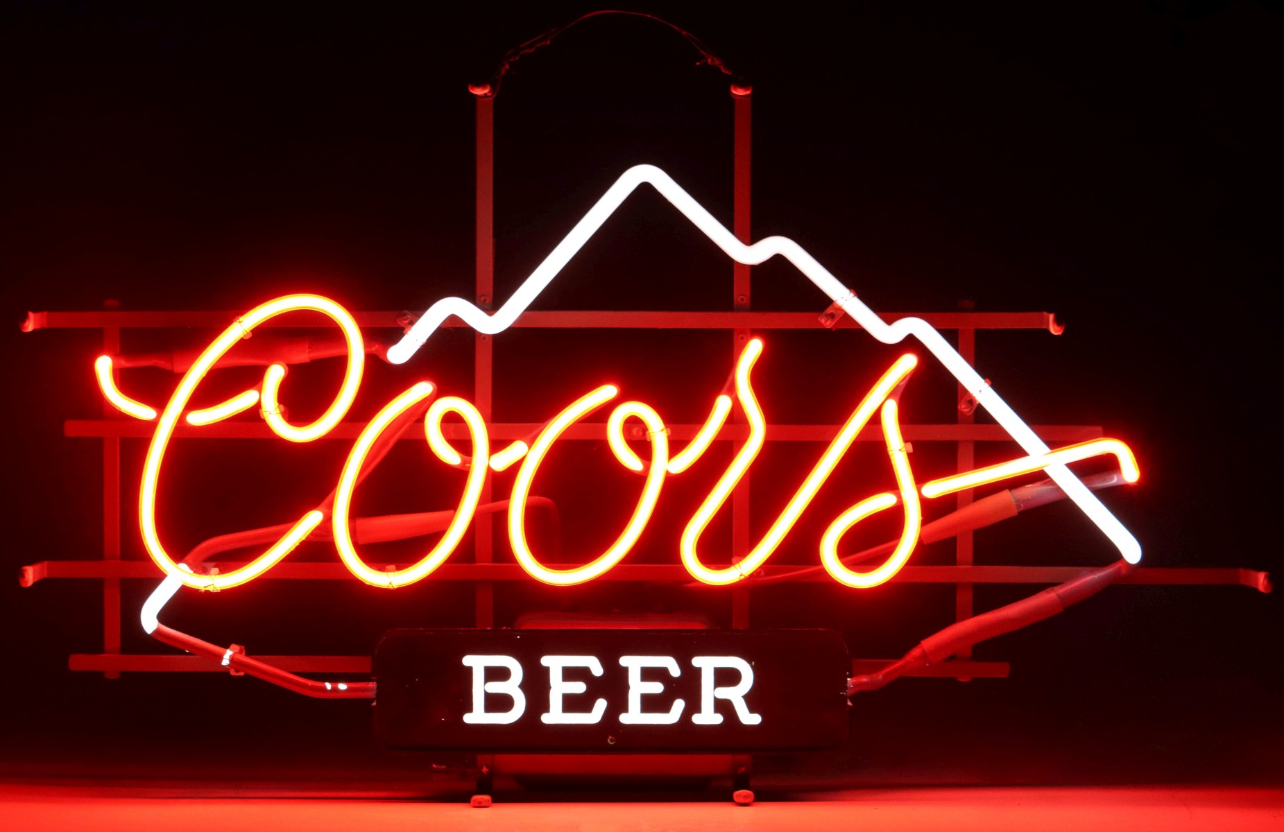 A COORS BEER NEON ADVERTISING SIGN
