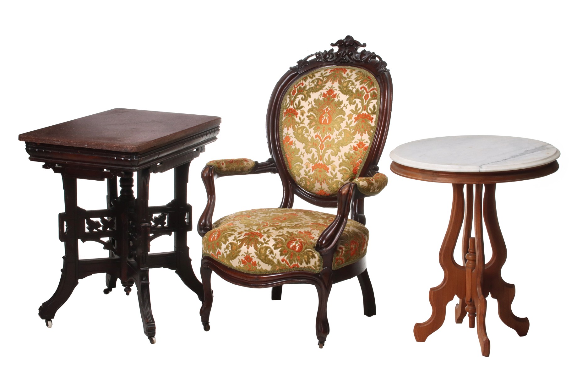 A NICE COLLECTION OF AMERICAN VICTORIAN FURNITURE