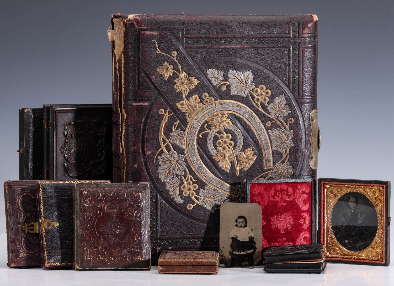 A COLLECTION OF DAGUERREOTYPES, TINTYPES, MOUNTED IMAGES