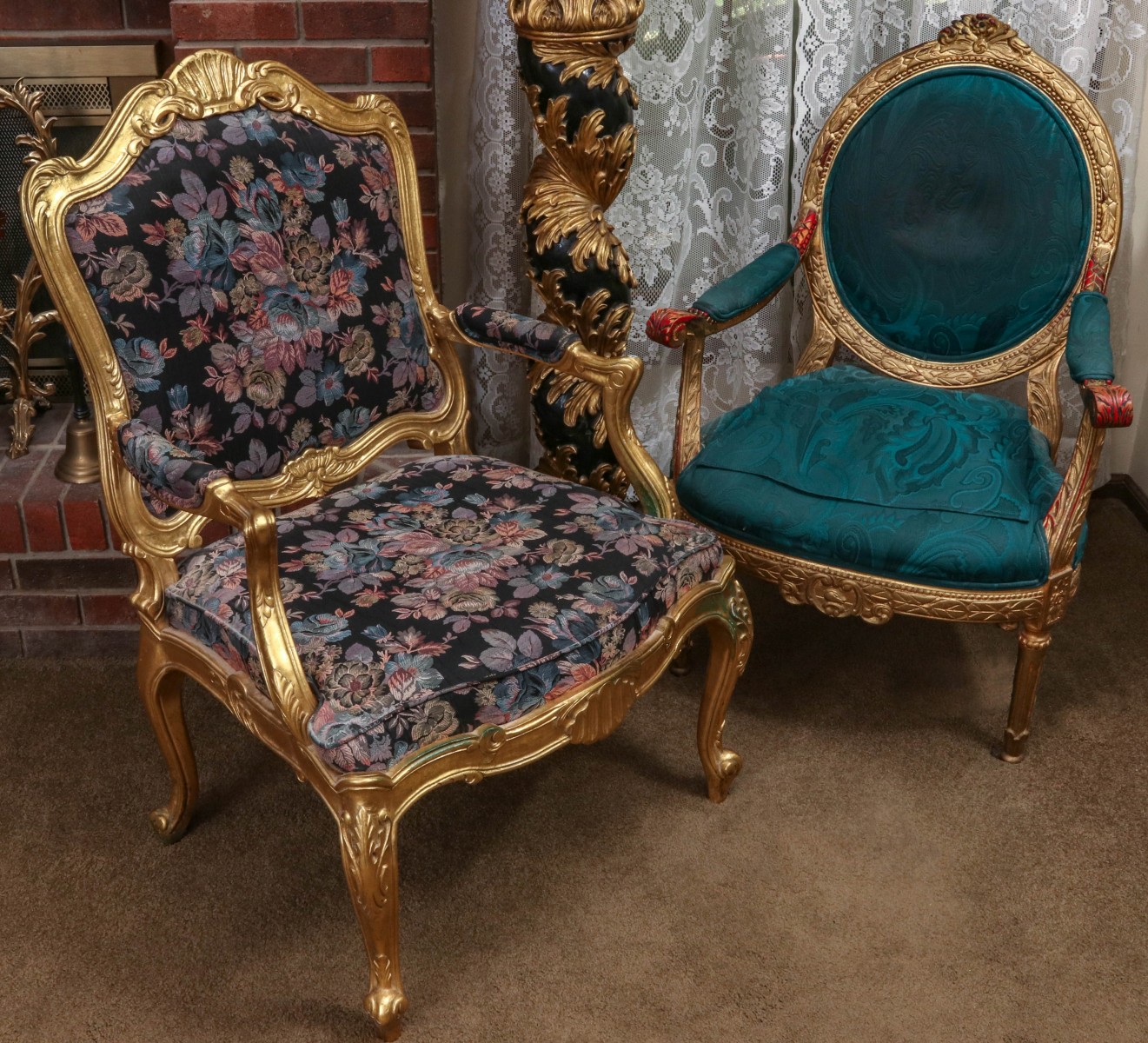 LATE 20TH CENTURY LOUIS XV AND XVI STYLE ARM CHAIRS
