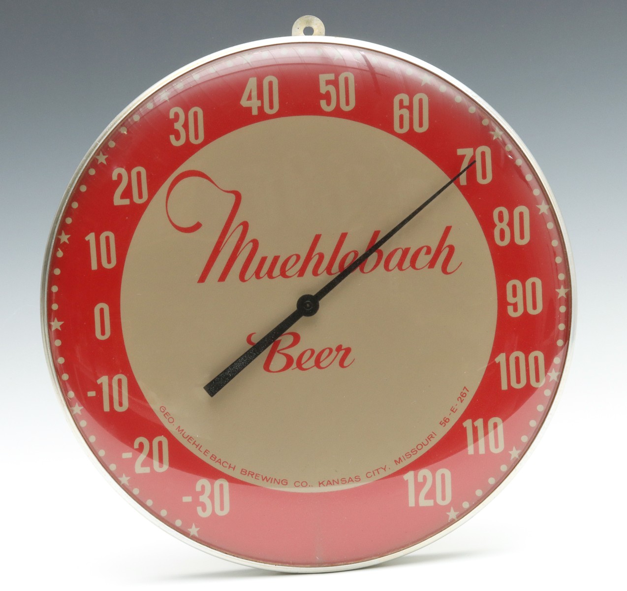 AN ADVERTISING THERMOMETER FOR MUEHLEBACH BEER