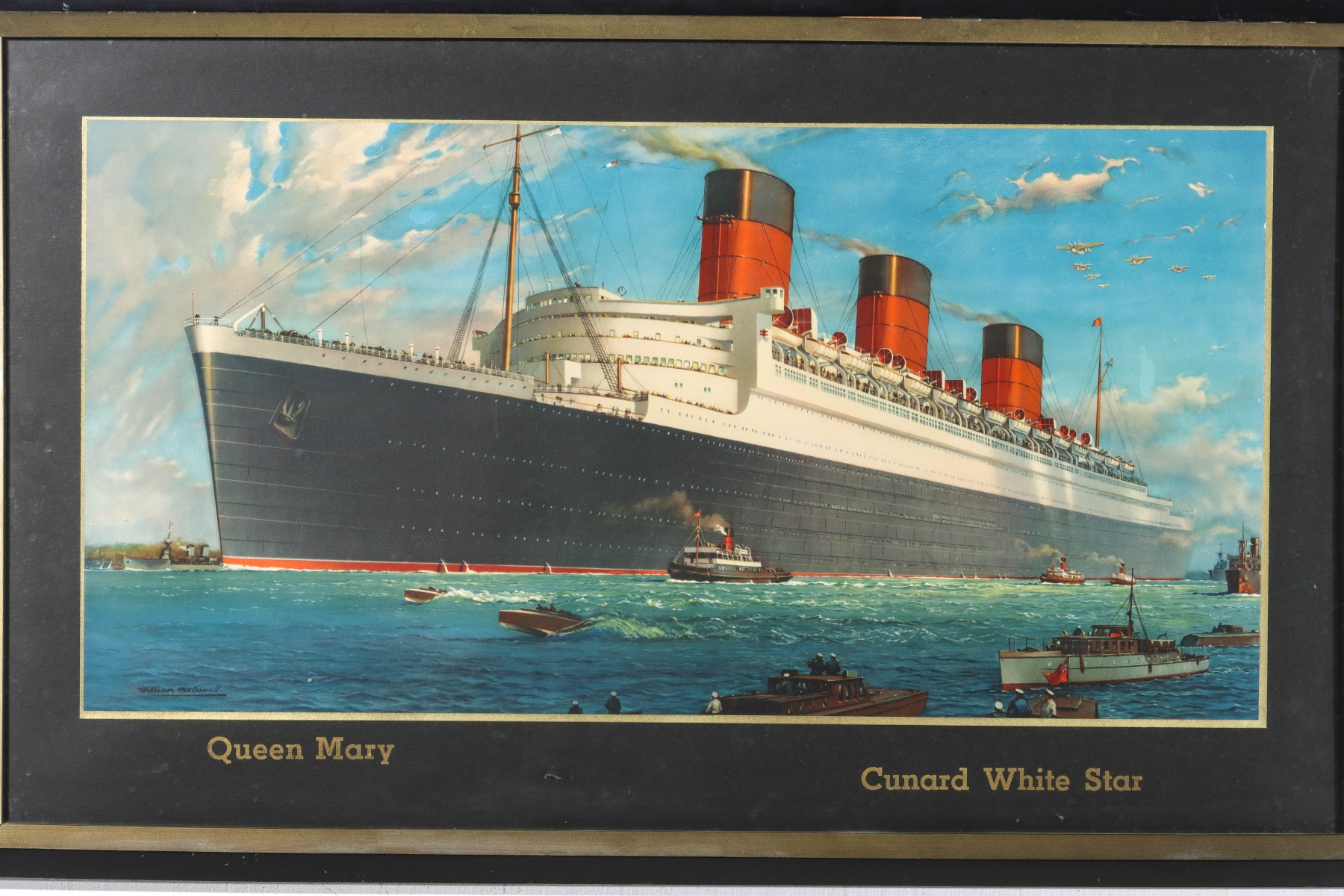A CUNARD WHITE STAR'S QUEEN MARY PROMOTIONAL POSTER