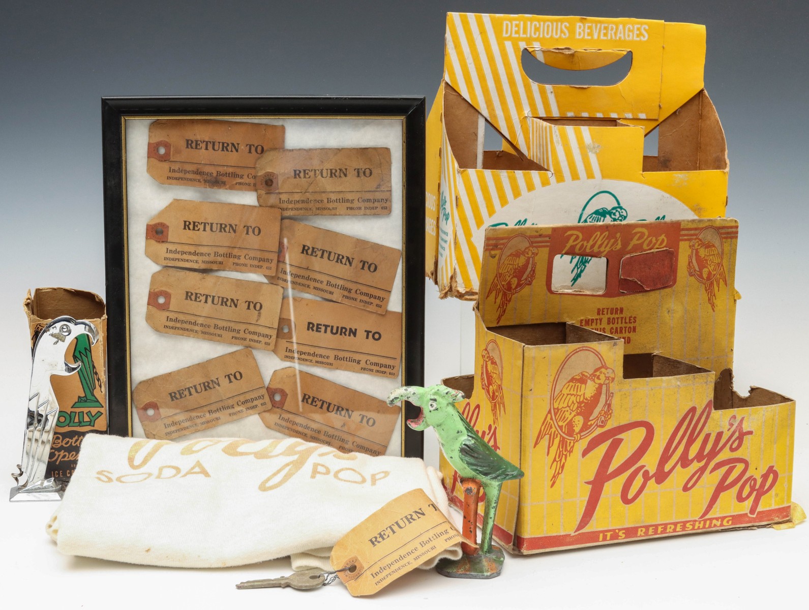A COLLECTION OF VINTAGE POLLY'S POP ITEMS