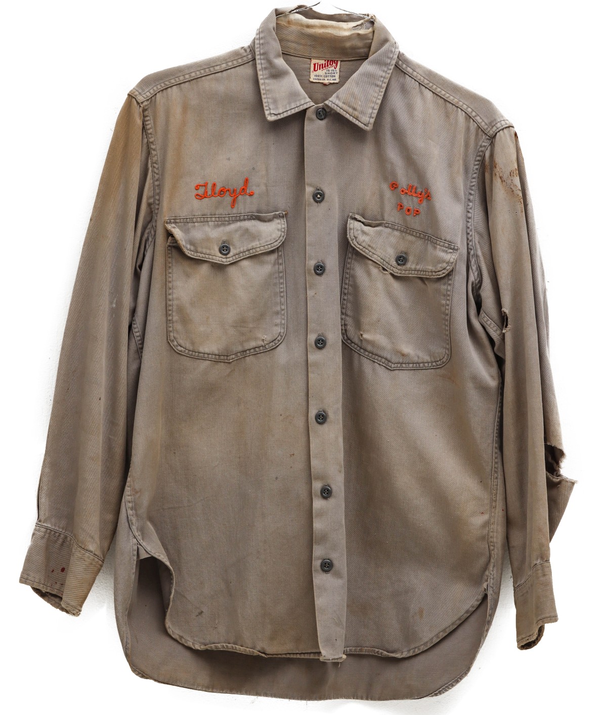 A CIRCA 1940 STAFF WORKWEAR SHIRT FOR POLLY'S POP