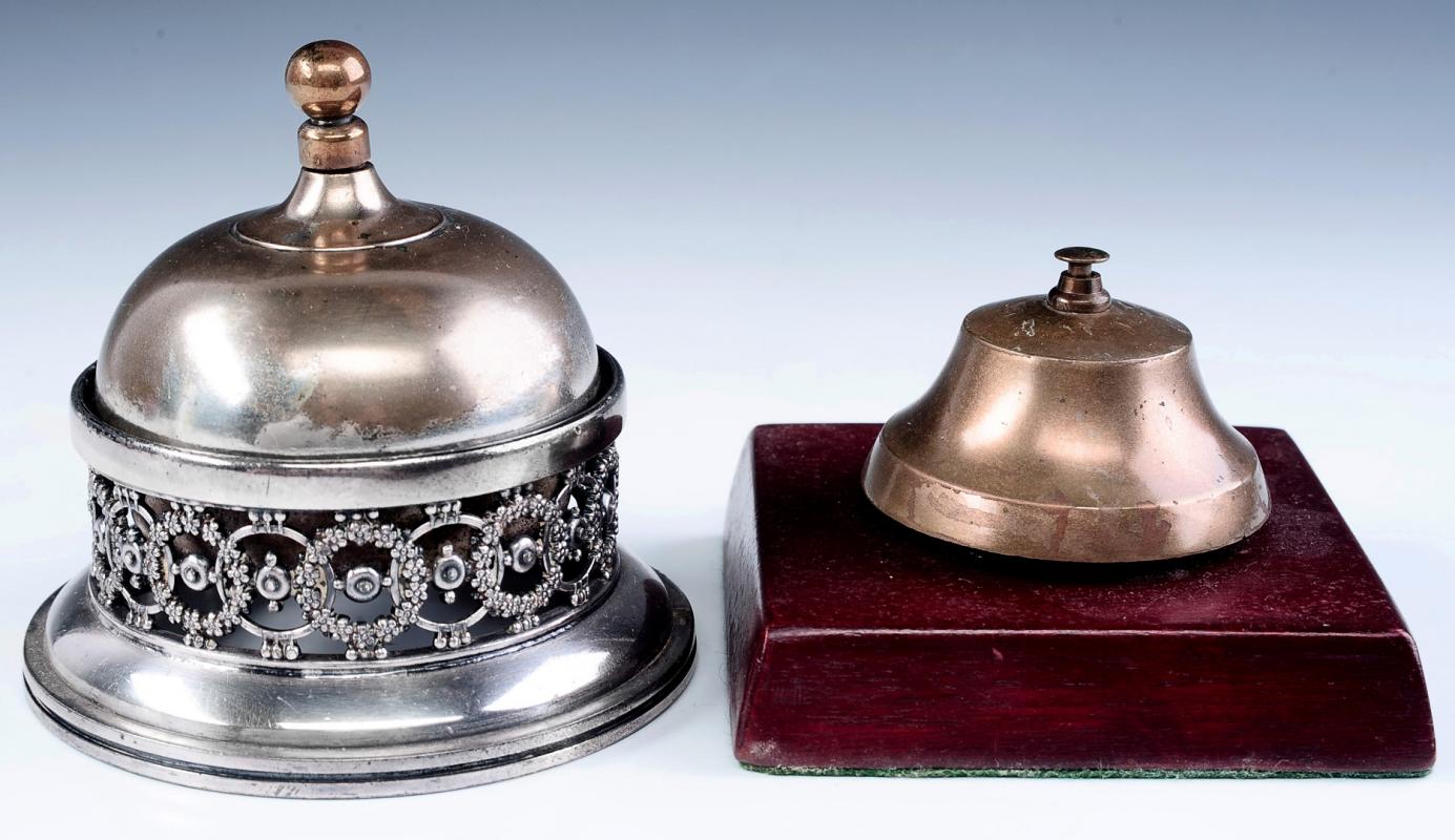 TWO GOOD ANTIQUE TAP BELLS
