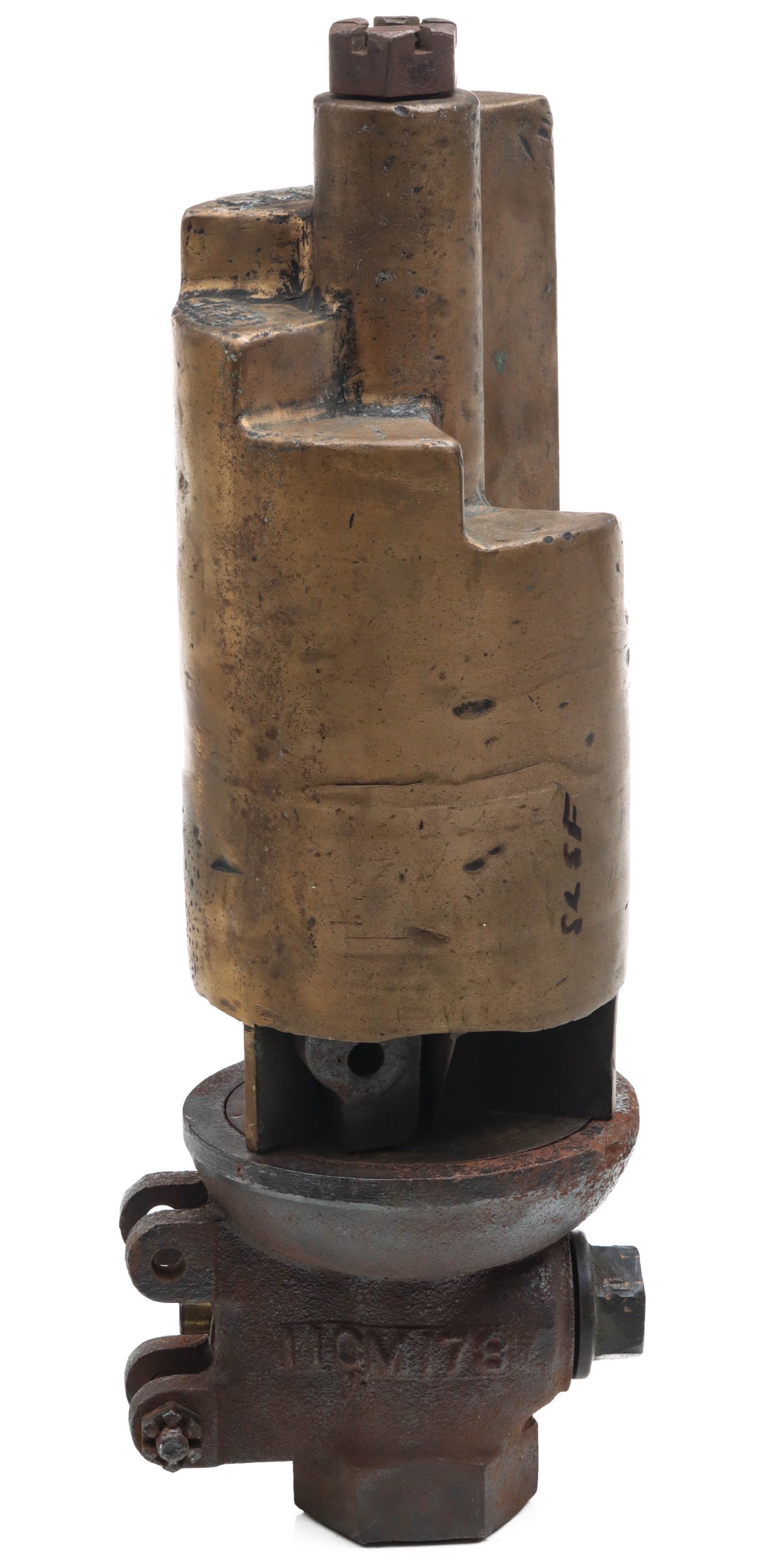 A SIX CHIME BRASS LOCOMOTIVE WHISTLE ATTRIBUTED FRISCO