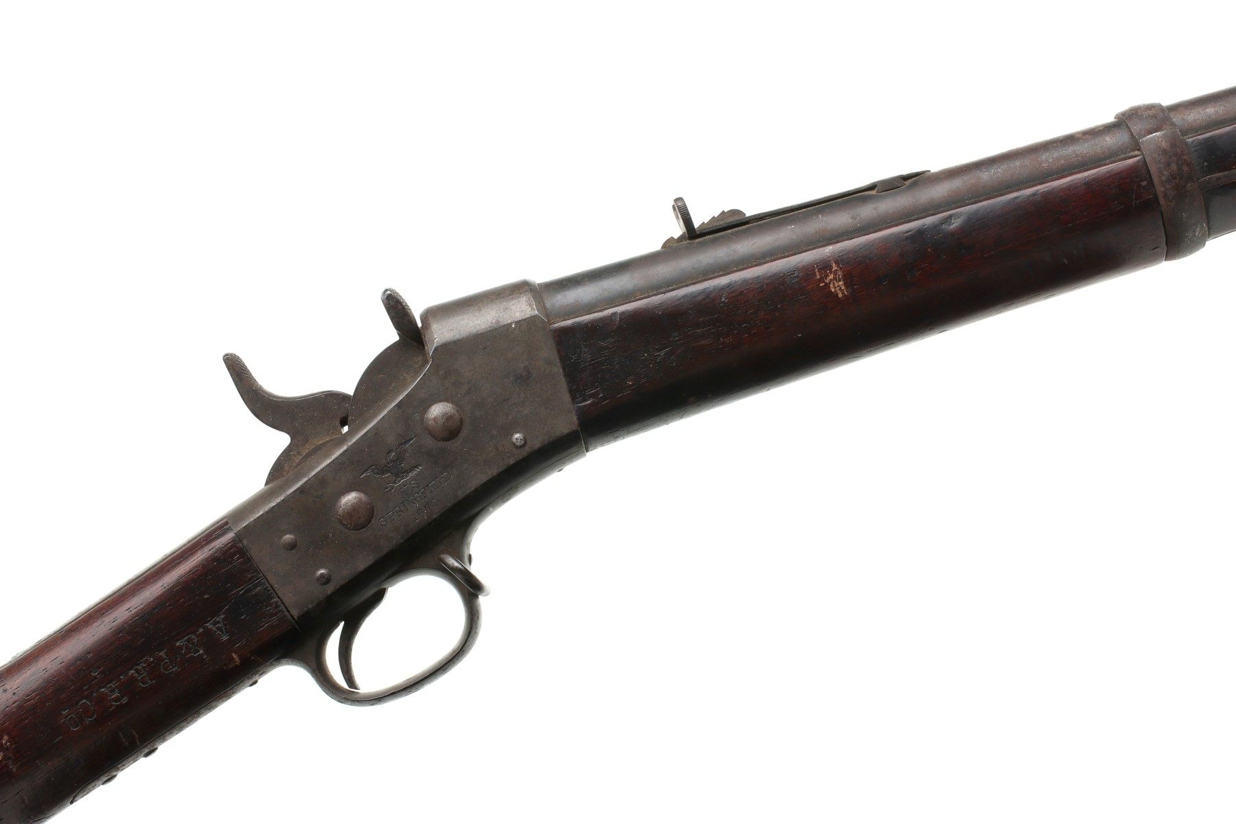 AN 1870 MODEL SPRINGFIELD RIFLE STAMPED A. & P. R.R. CO