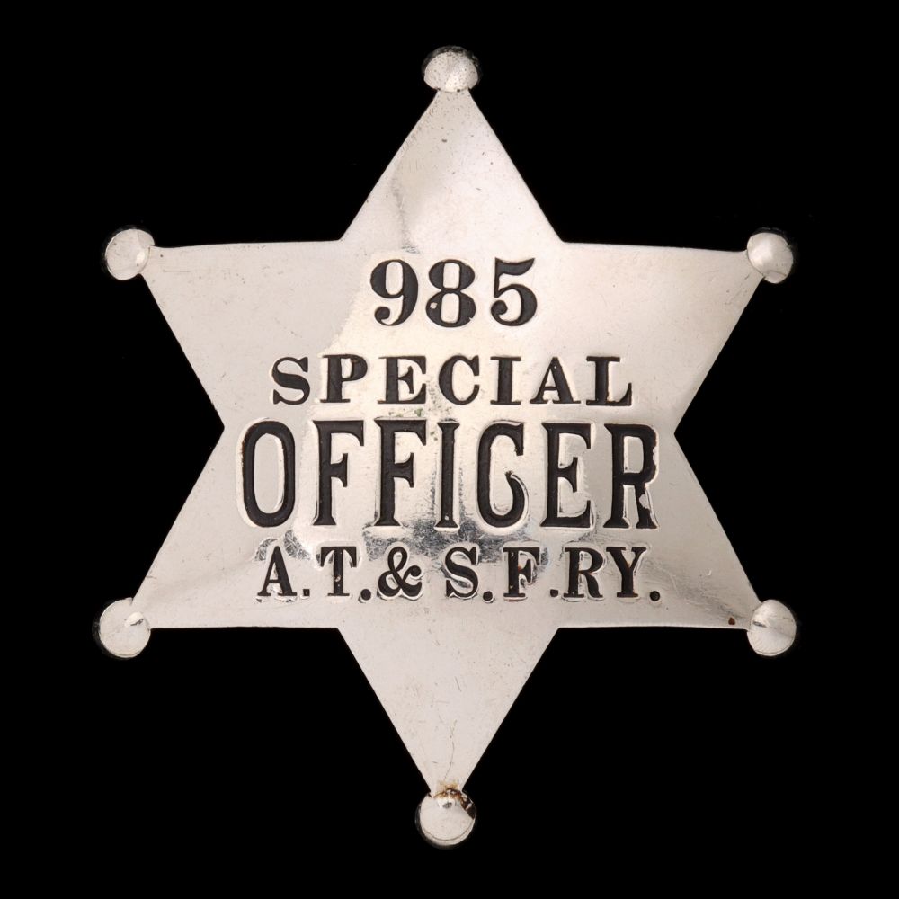 AN AT&SF RAILWAY 'SPECIAL OFFICER' POLICE BADGE