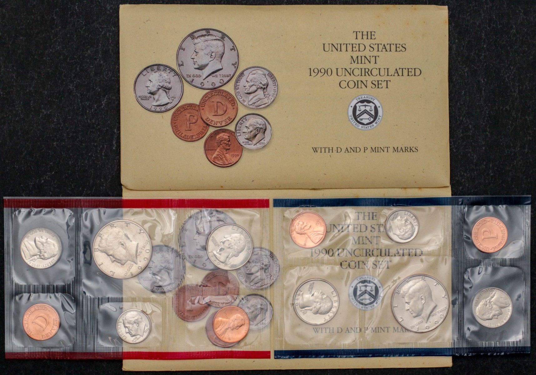 PROOF SETS FOR 1986, 1991, 1990 WITH MAILERS