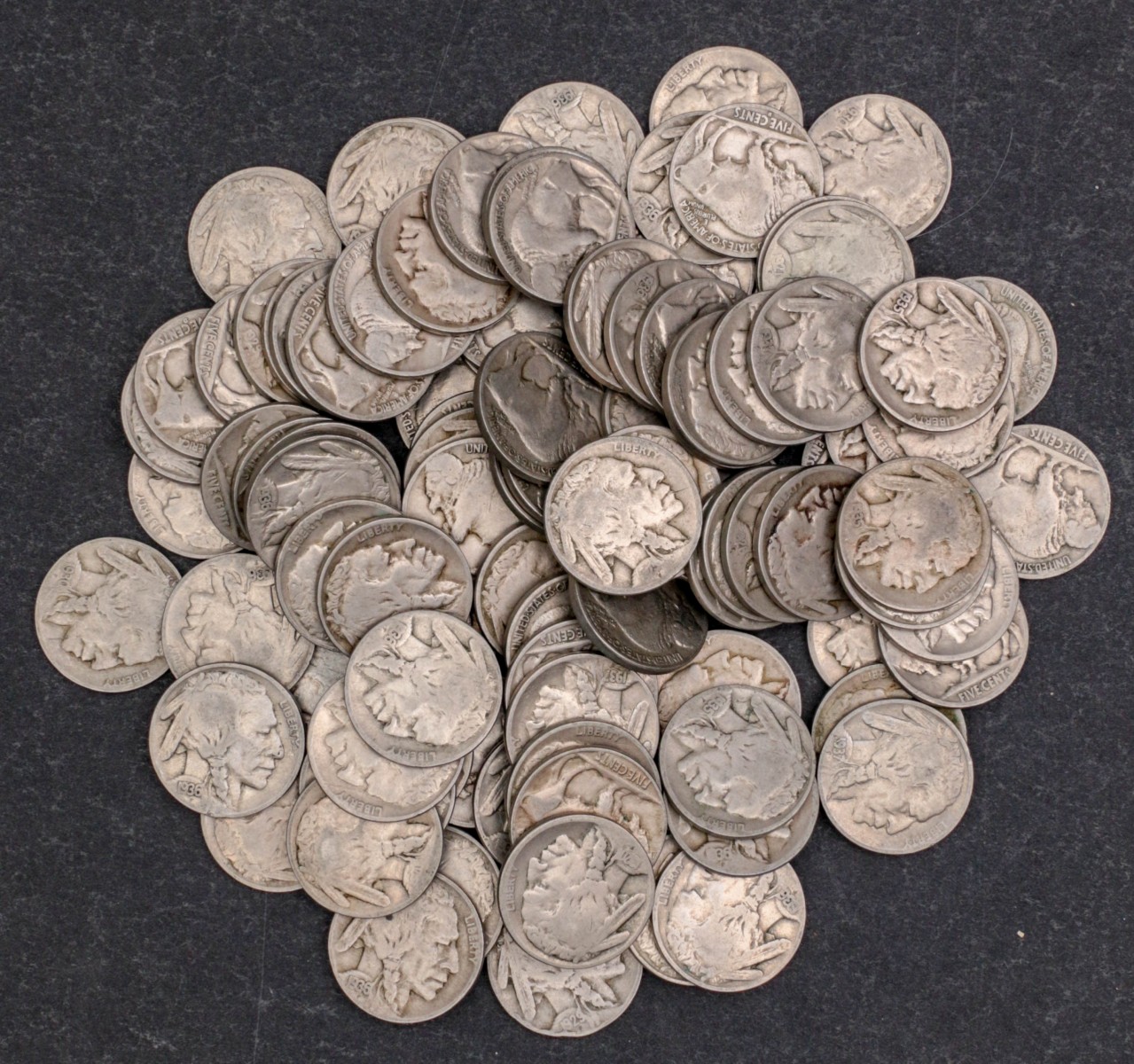 295 BUFFALO NICKELS WITH FAINT DATE