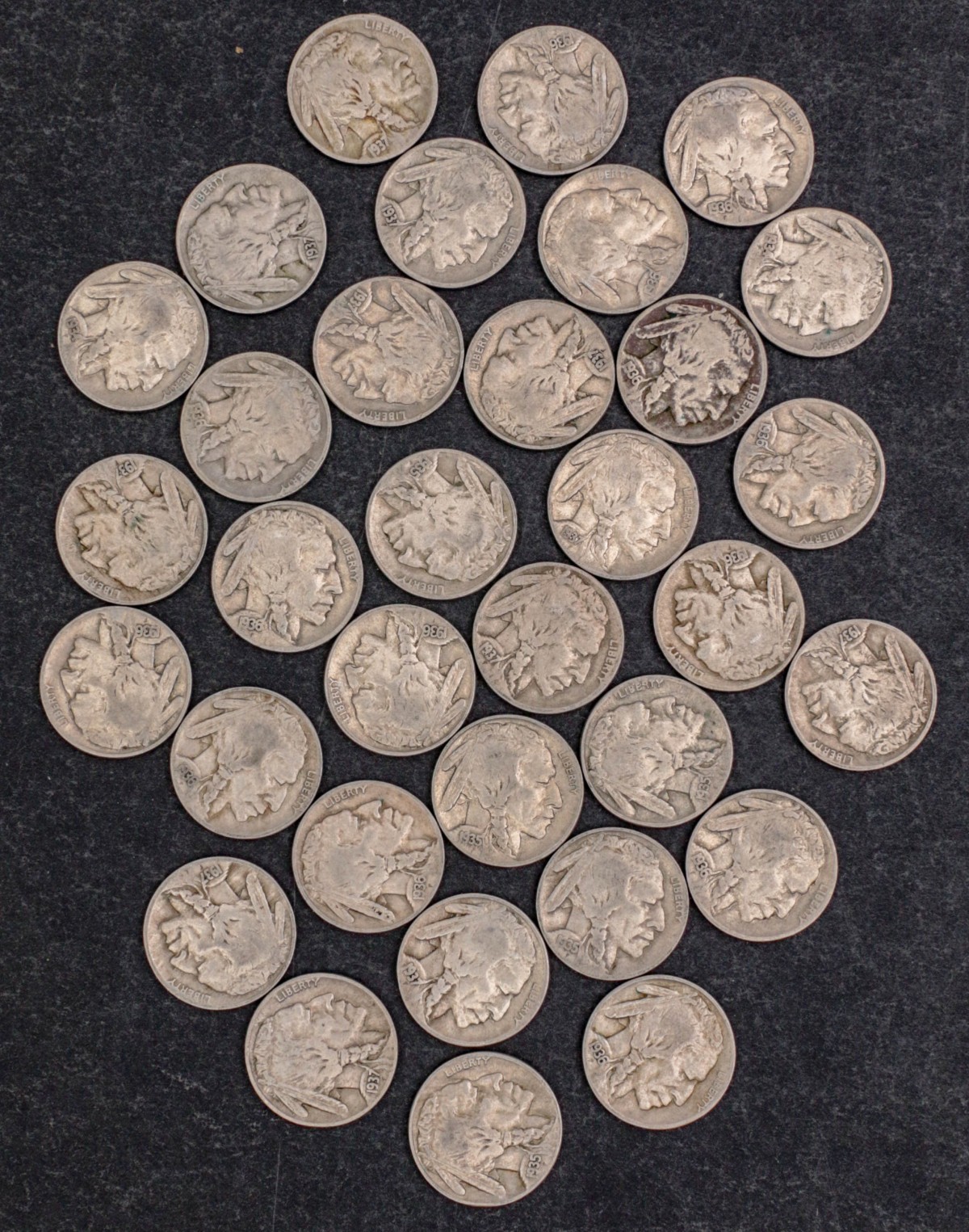 100 BUFFALO NICKELS WITH DATE