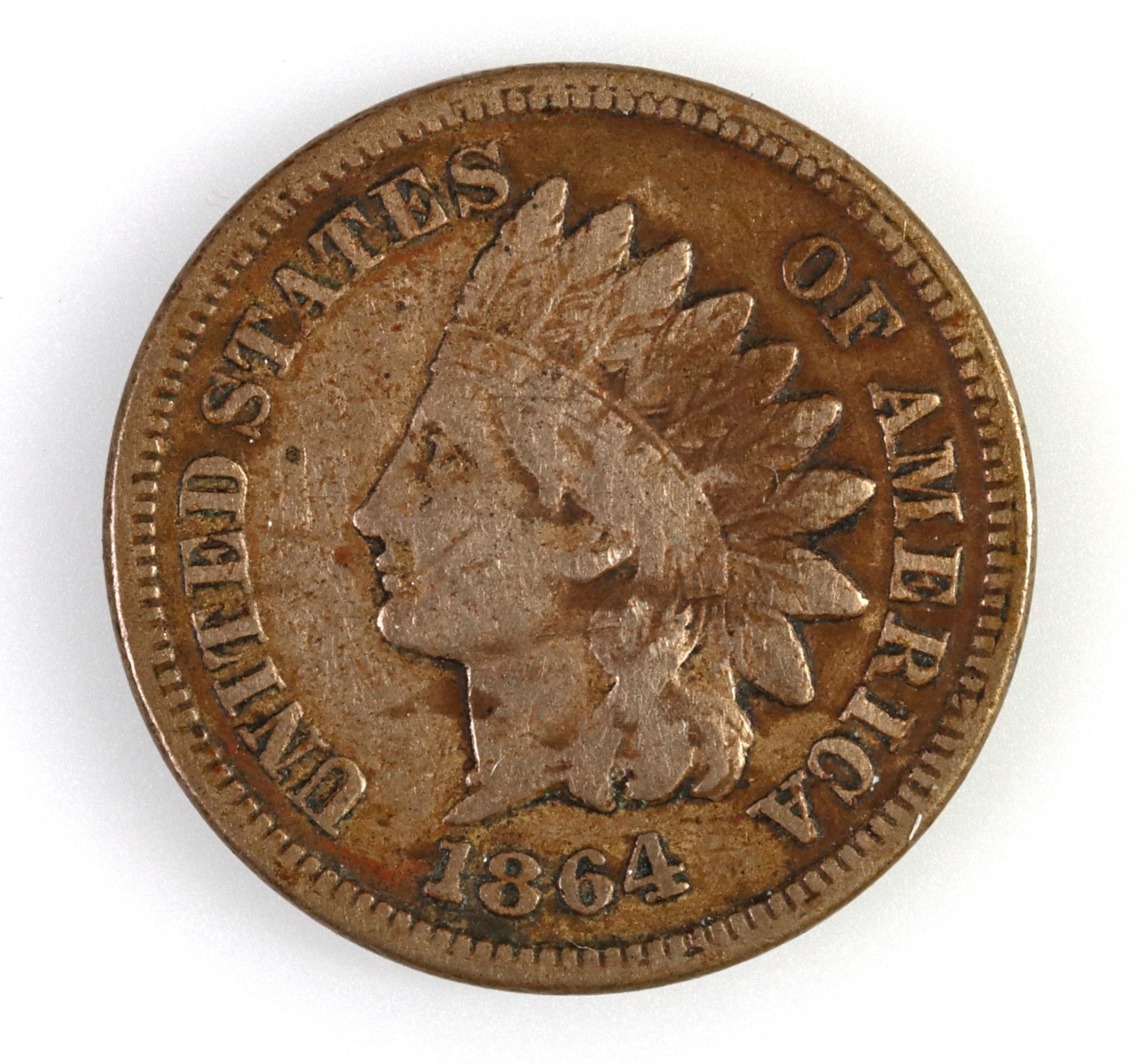 AN 1864-L INDIAN HEAD PENNY