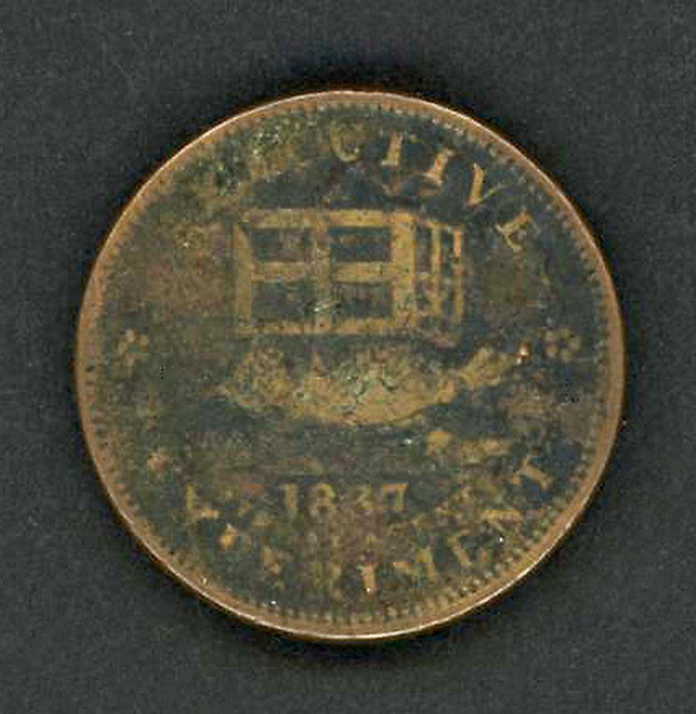 AN 1837 HARD LUCK TOKEN, PLUS MANY OTHERS