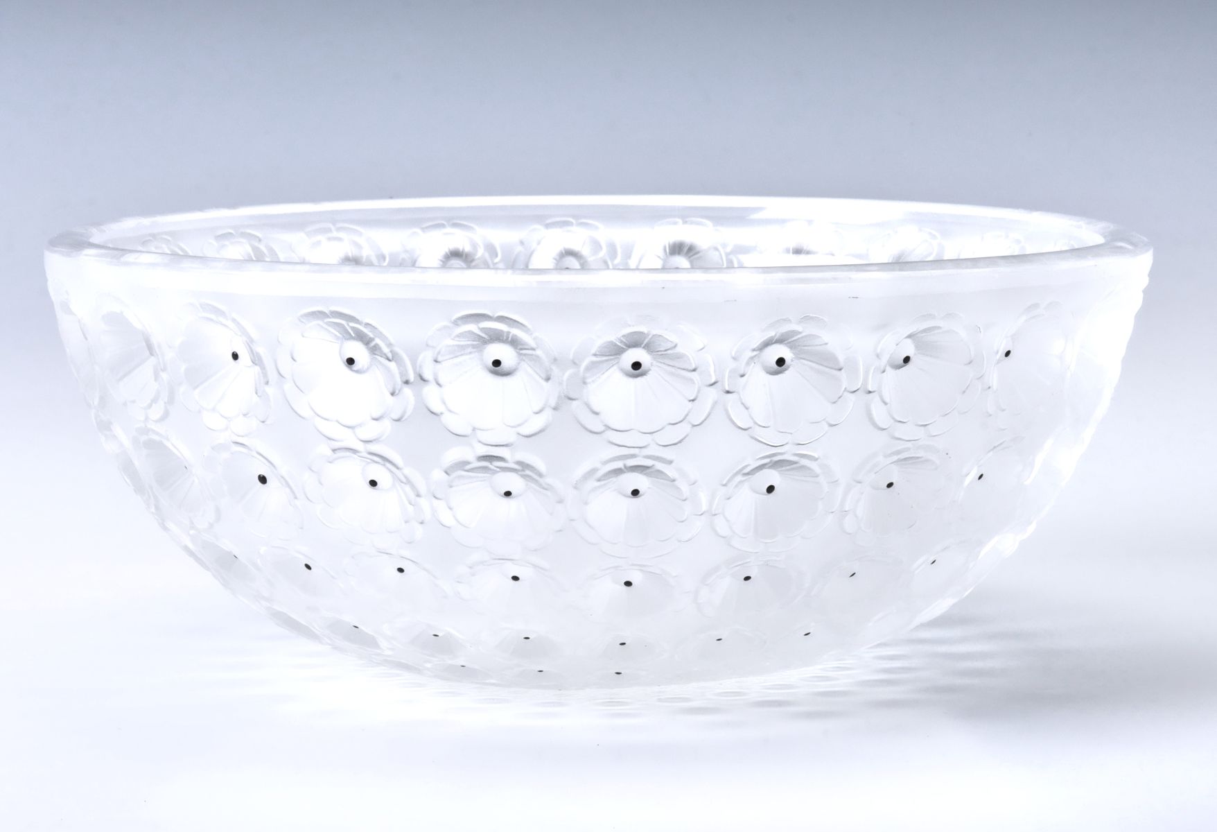 A FRENCH CRYSTAL 'NEMOURS' PATTERN BOWL