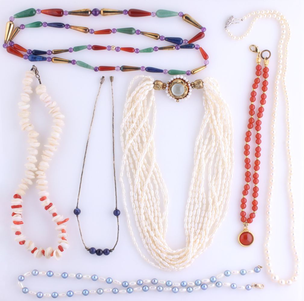 JEWELRY INCL FRESHWATER AND CULTURED PEARL STRANDS