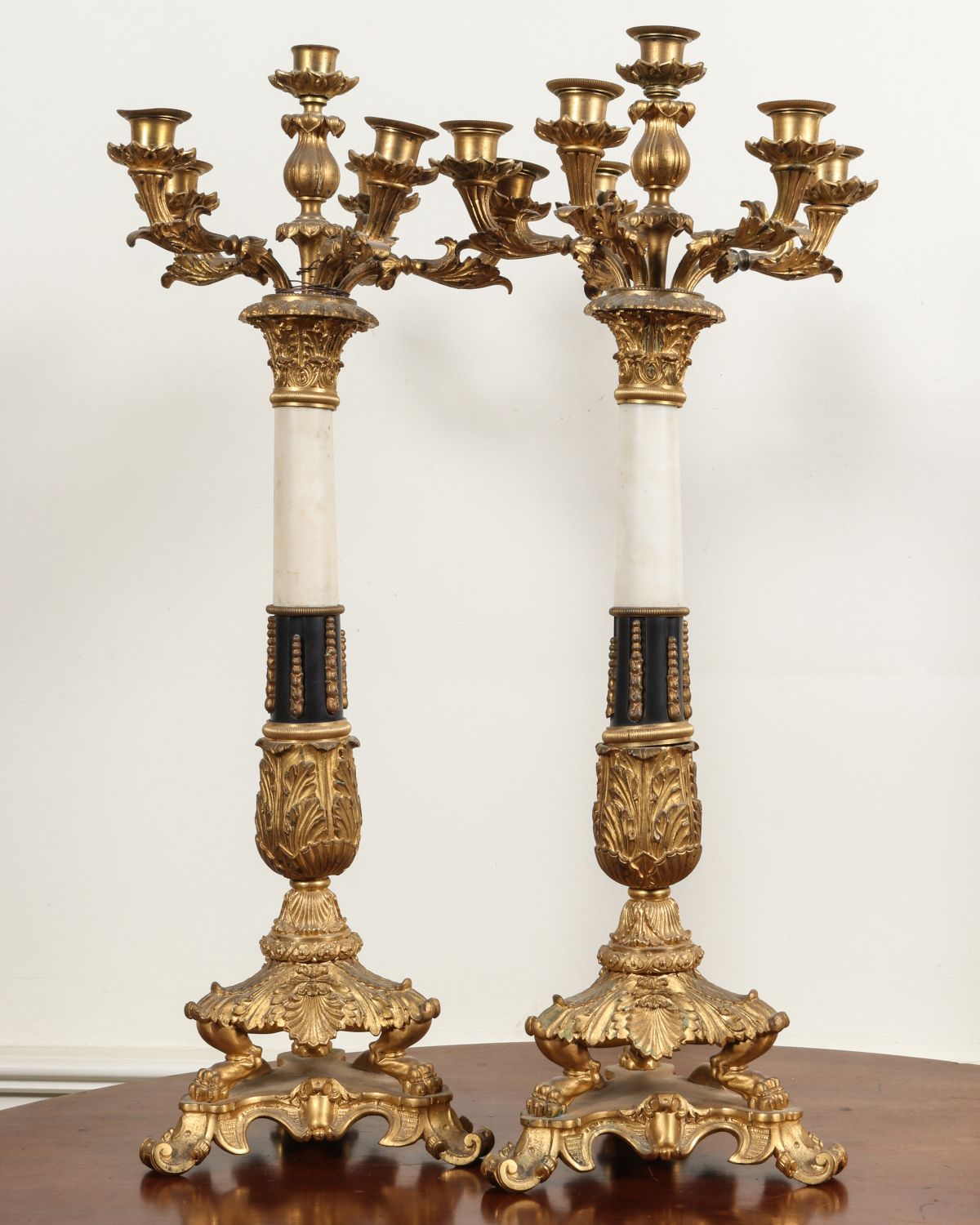 A PAIR LOUIS PHILLIPE 19TH C. FRENCH CANDELABRUM