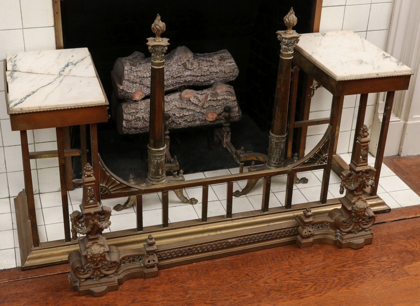 A COLLECTION OF FIRESIDE AND FIREPLACE ANTIQUES