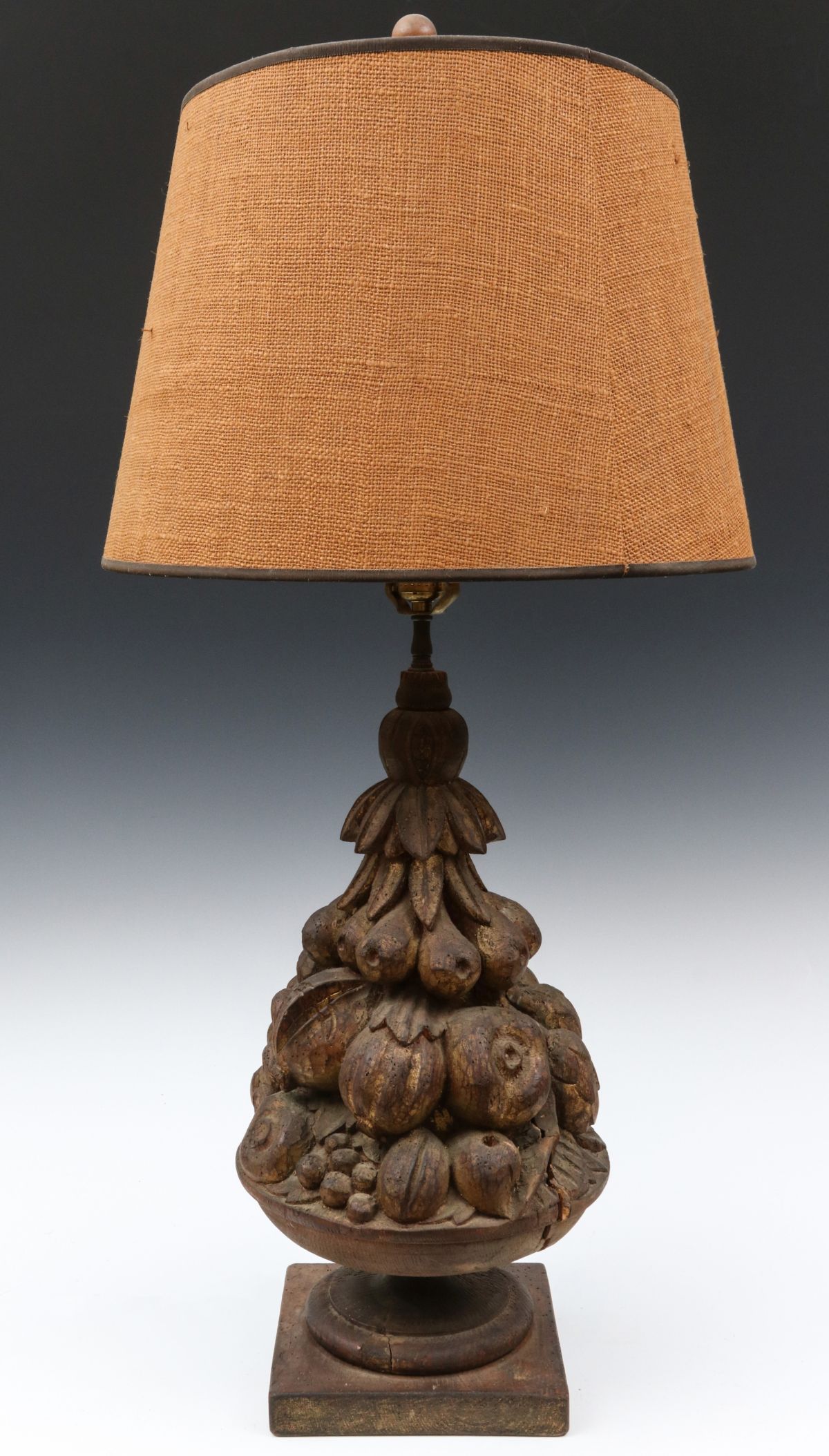 AN 18TH/19TH C. FRENCH CARVING NOW A TABLE LAMP