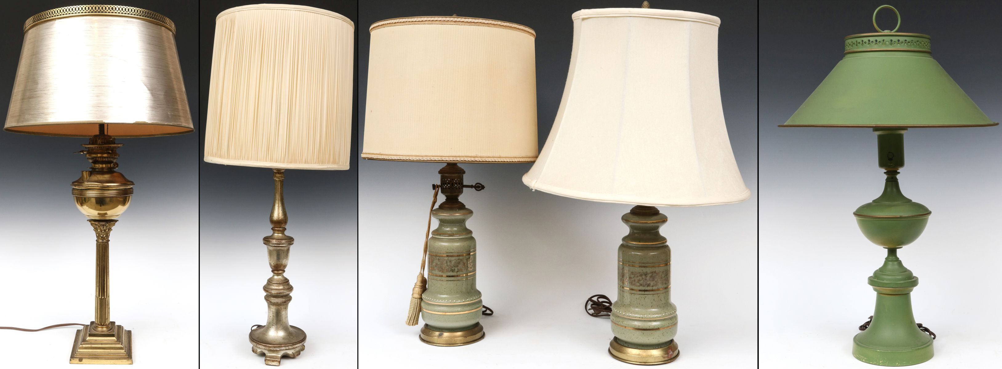 A COLLECTION OF DECORATIVE TABLE LAMPS