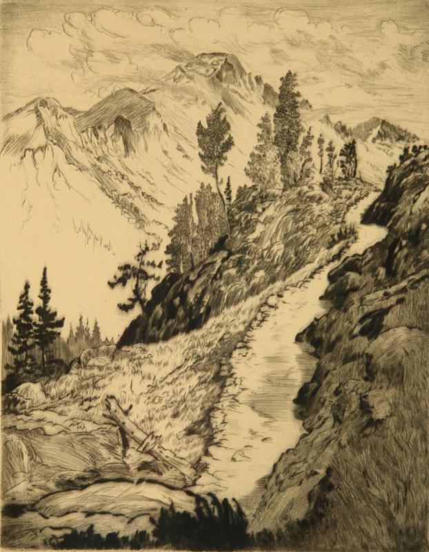 LYMAN BYXBE (1886-1980) PENCIL SIGNED ETCHINGS