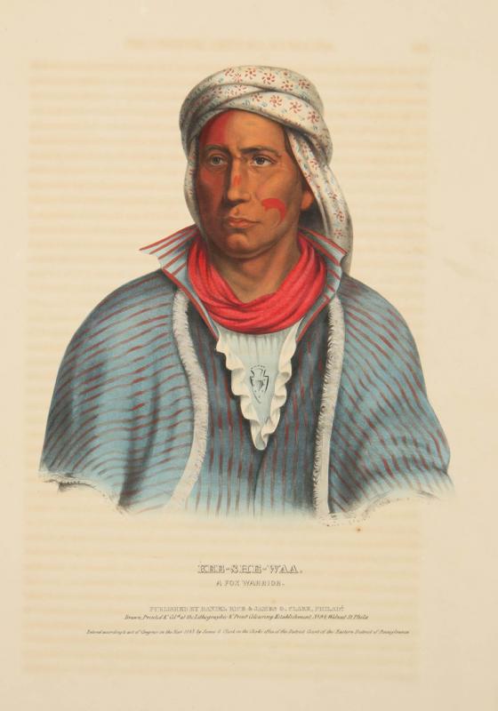 MCKENNEY & HALL KEE-SHE-WAA HAND COLORED LITHOGRAPH