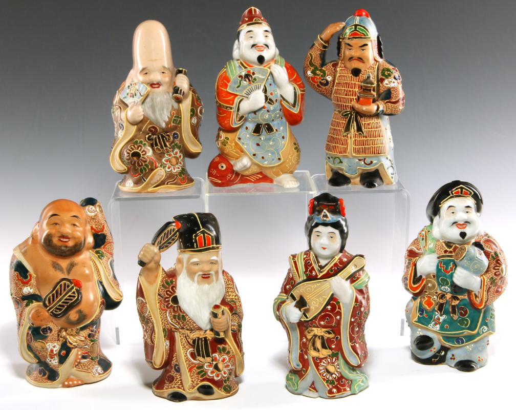 SEVEN JAPANESE HOTEI MORIAGE GODS OF GOOD FORTUNE
