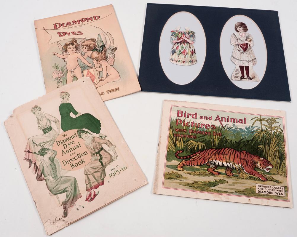 LOT OF DIAMOND DYES ANTIQUE PROMOTION MATERIALS 