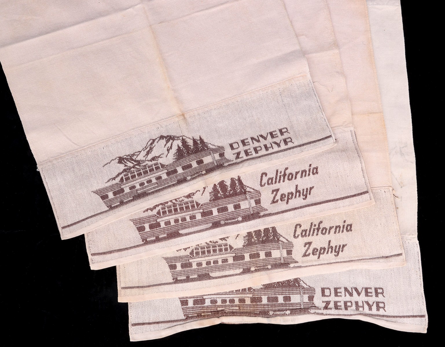 DENVER AND CALIFORNIA ZEPHYR HEADREST COVERS