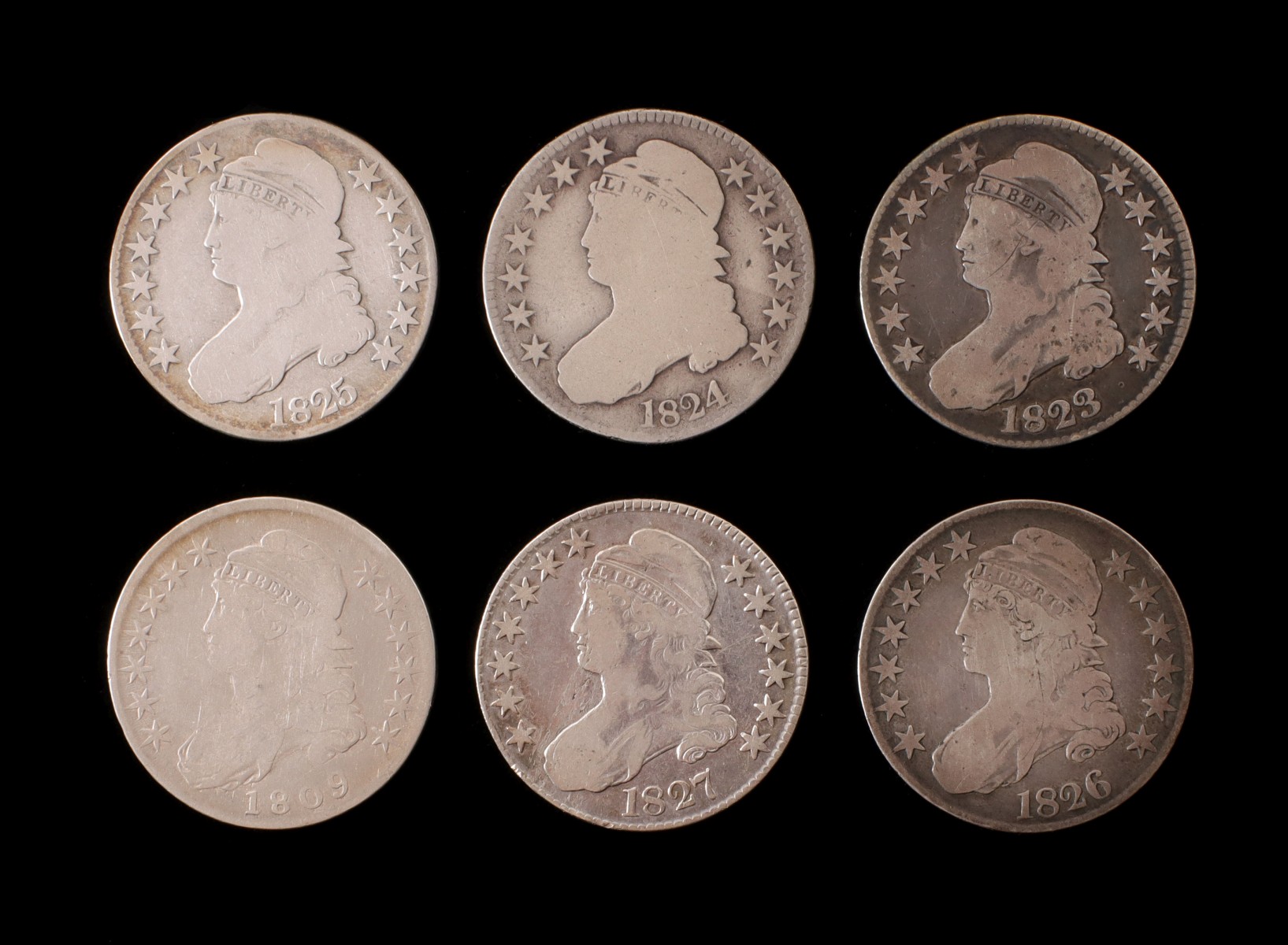 CAPPED BUST U.S. SILVER HALF DOLLARS